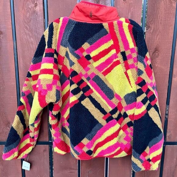 Free People Hit The Slopes Jacket Geometric Print Size large NWT - Picture 4 of 7